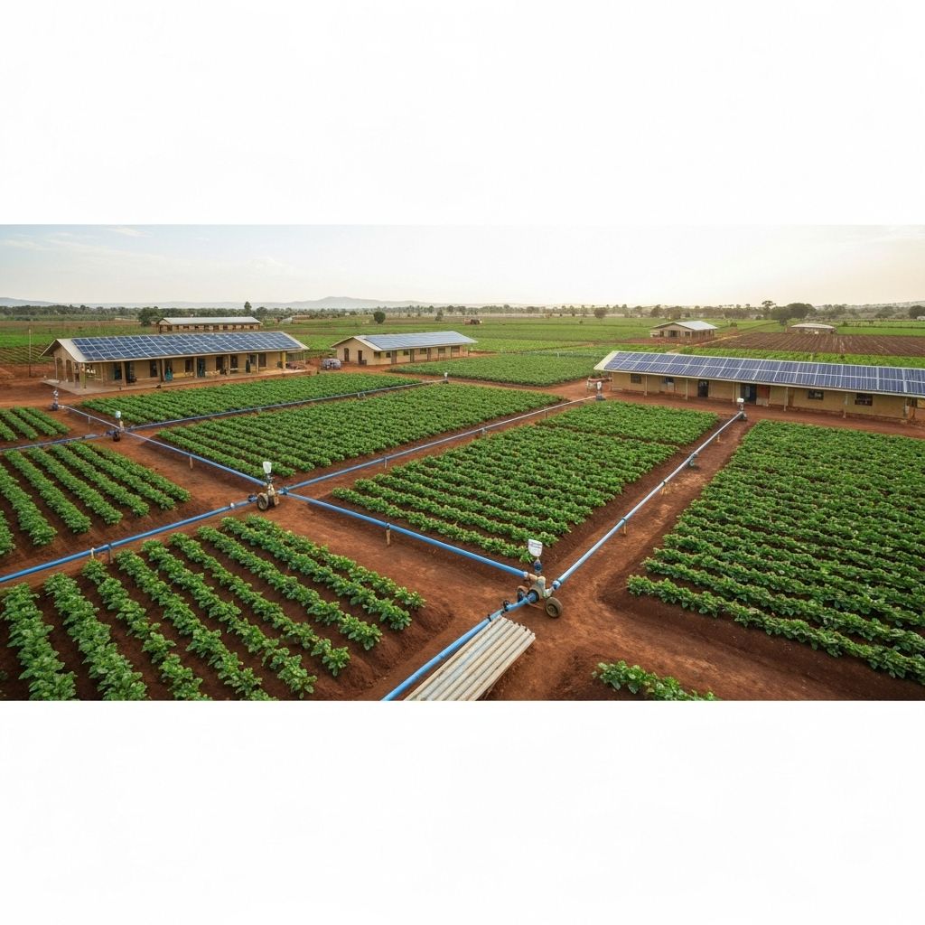 Sustainable farming with solar panels
